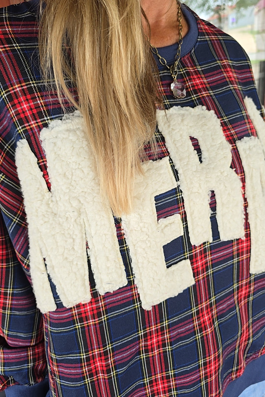 Merry Mirth Plaid Top