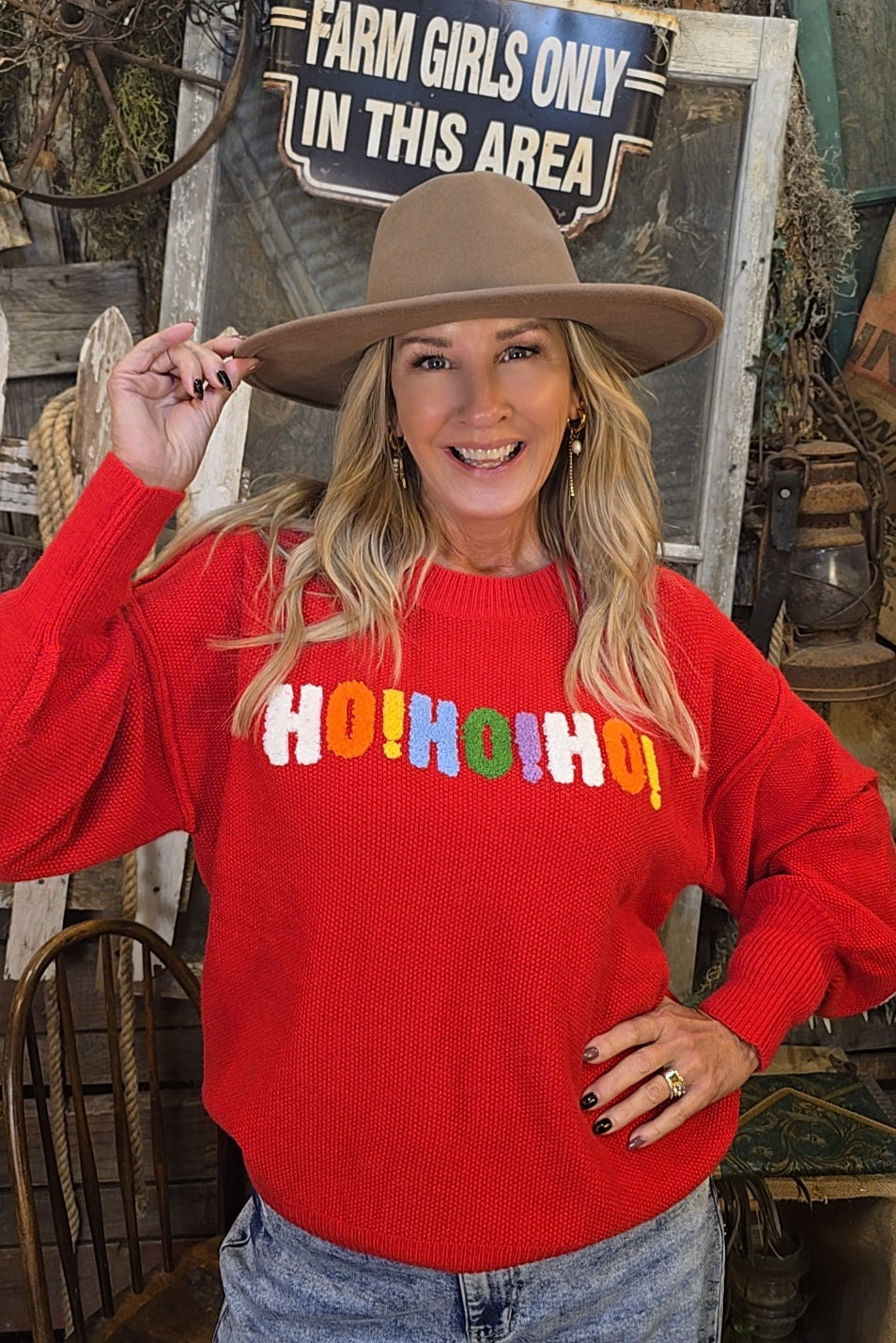 HO HO HO Holiday Sweater