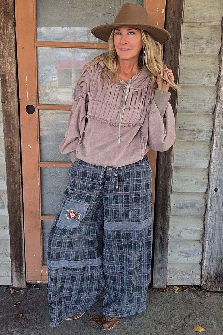 Rosalie Plaid Cotton Pants