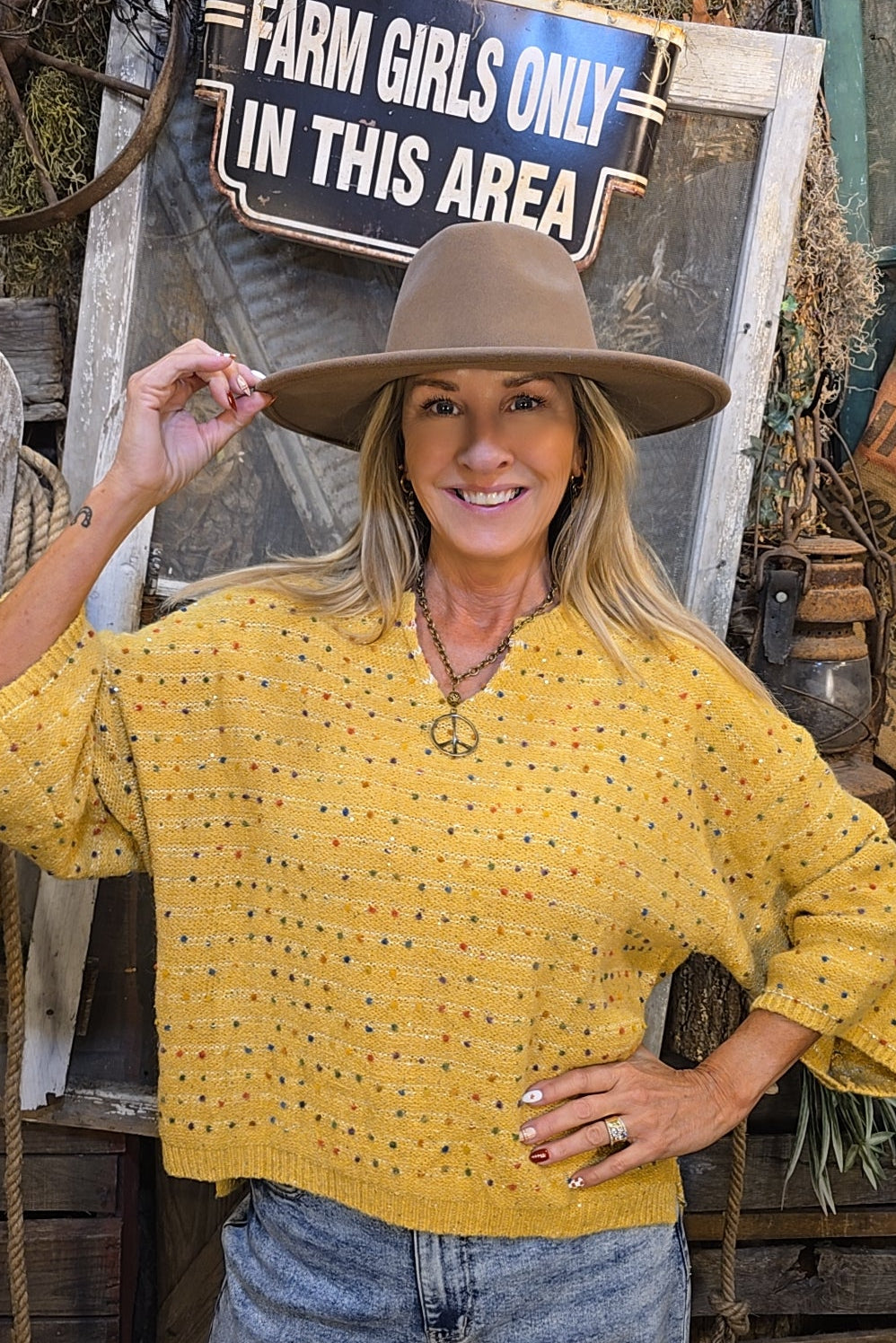 Marigold Glitz Confetti Sweater