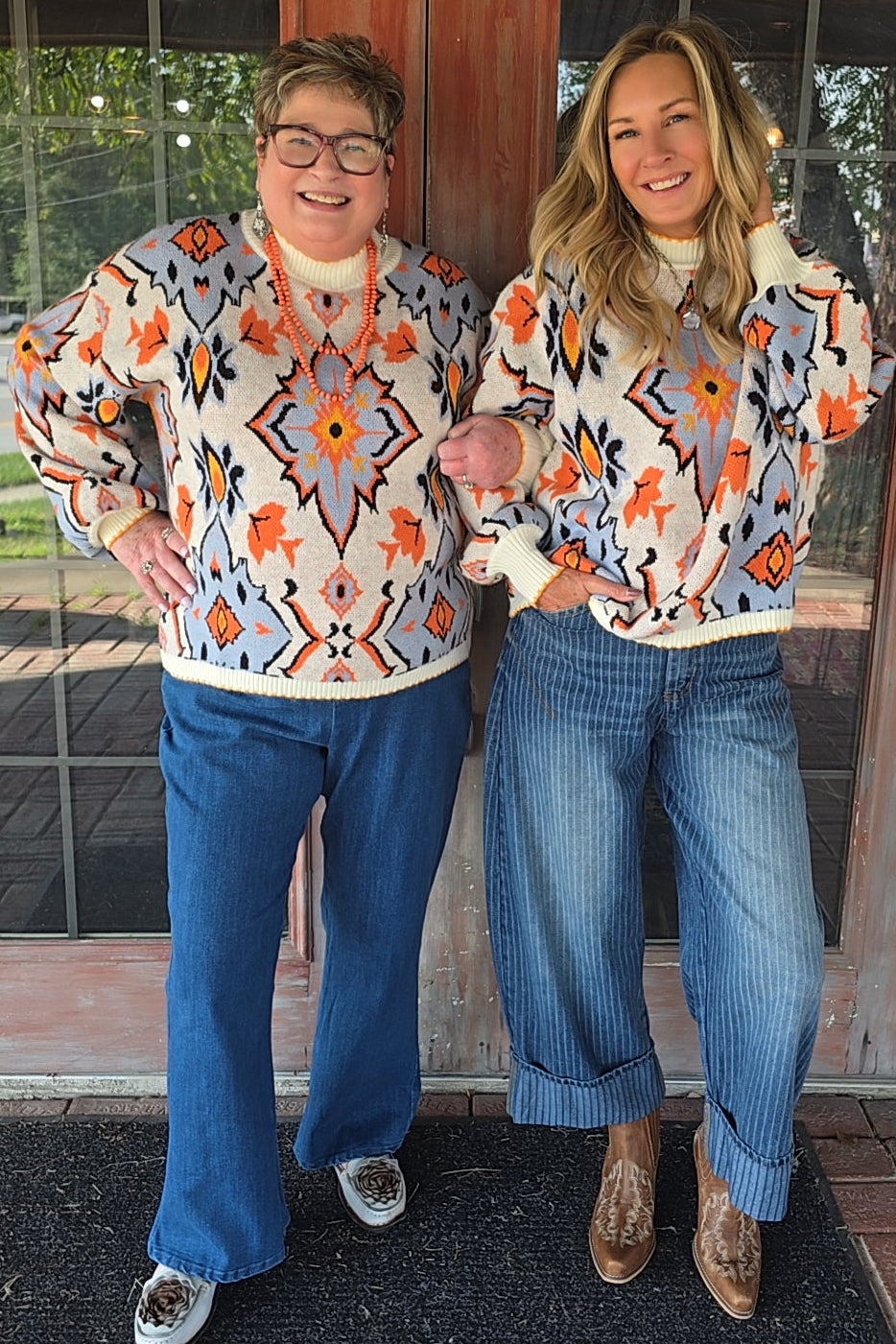 Ivory Sky Mosaic Sweater