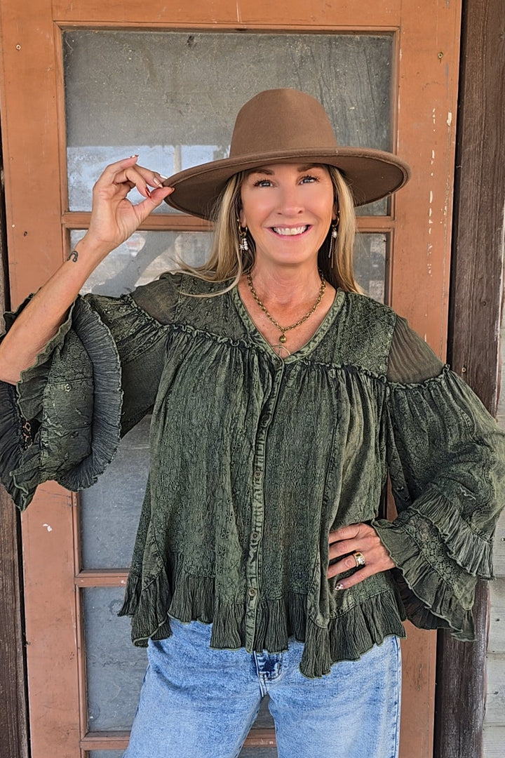 Moonmist Basil Blouse