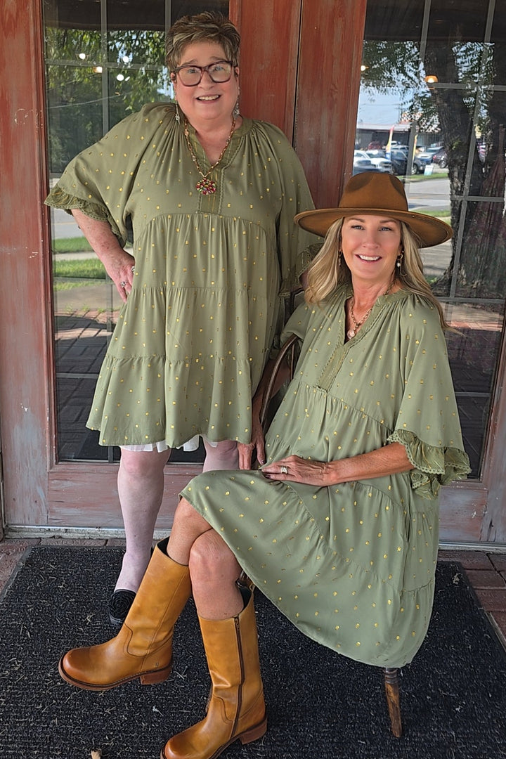 Gilded Sage Dress