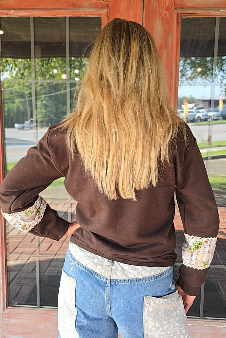 FGO Stitched with Joy Applique Sweatshirt