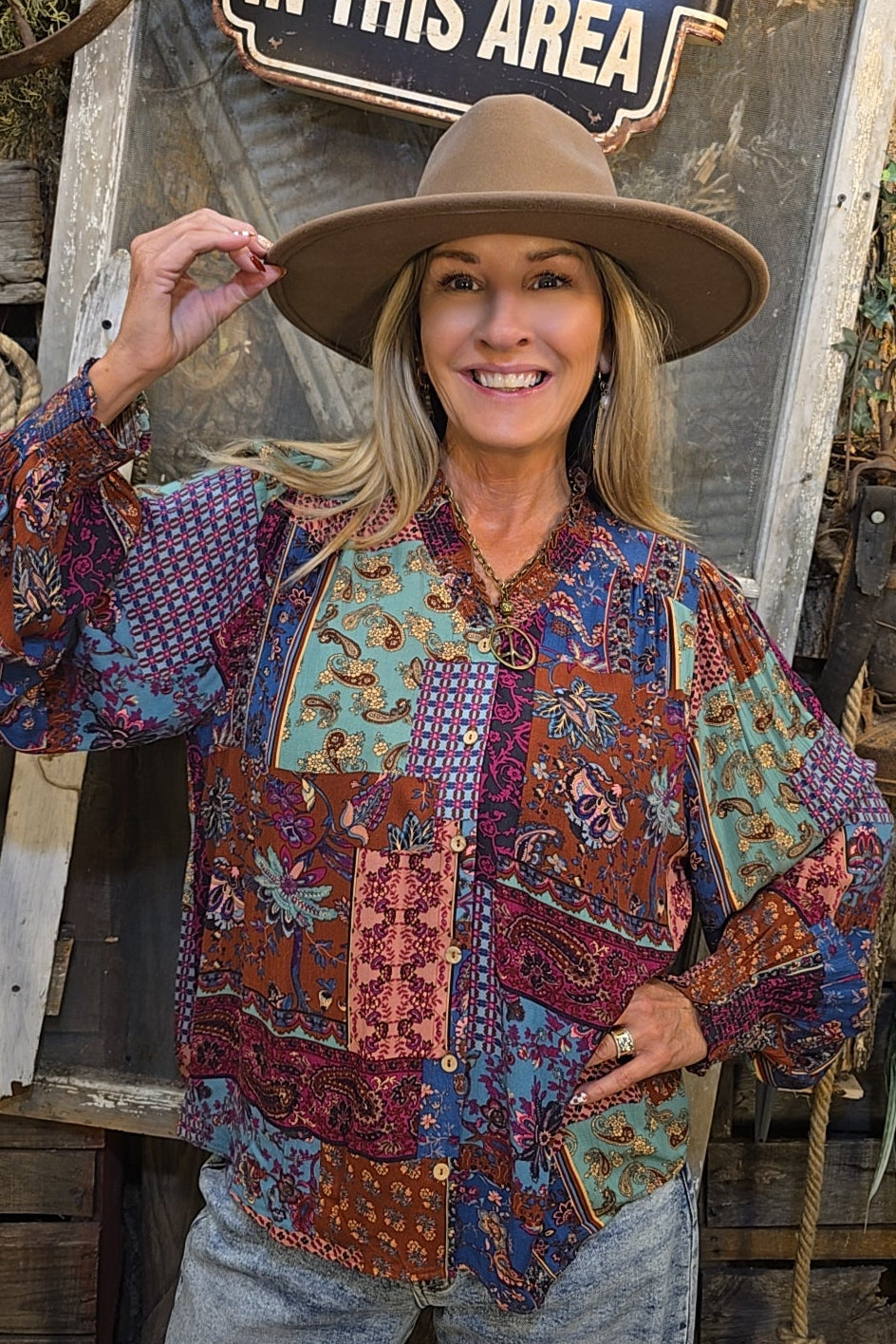 Woodland Patchwork Blouse