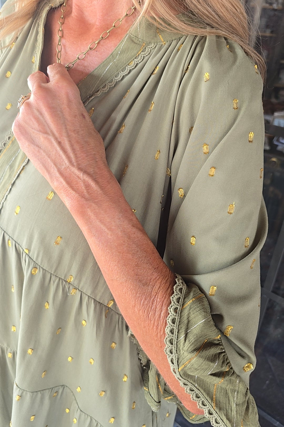 Gilded Sage Dress