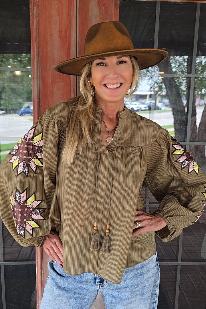 Heritage Star Sage Blouse