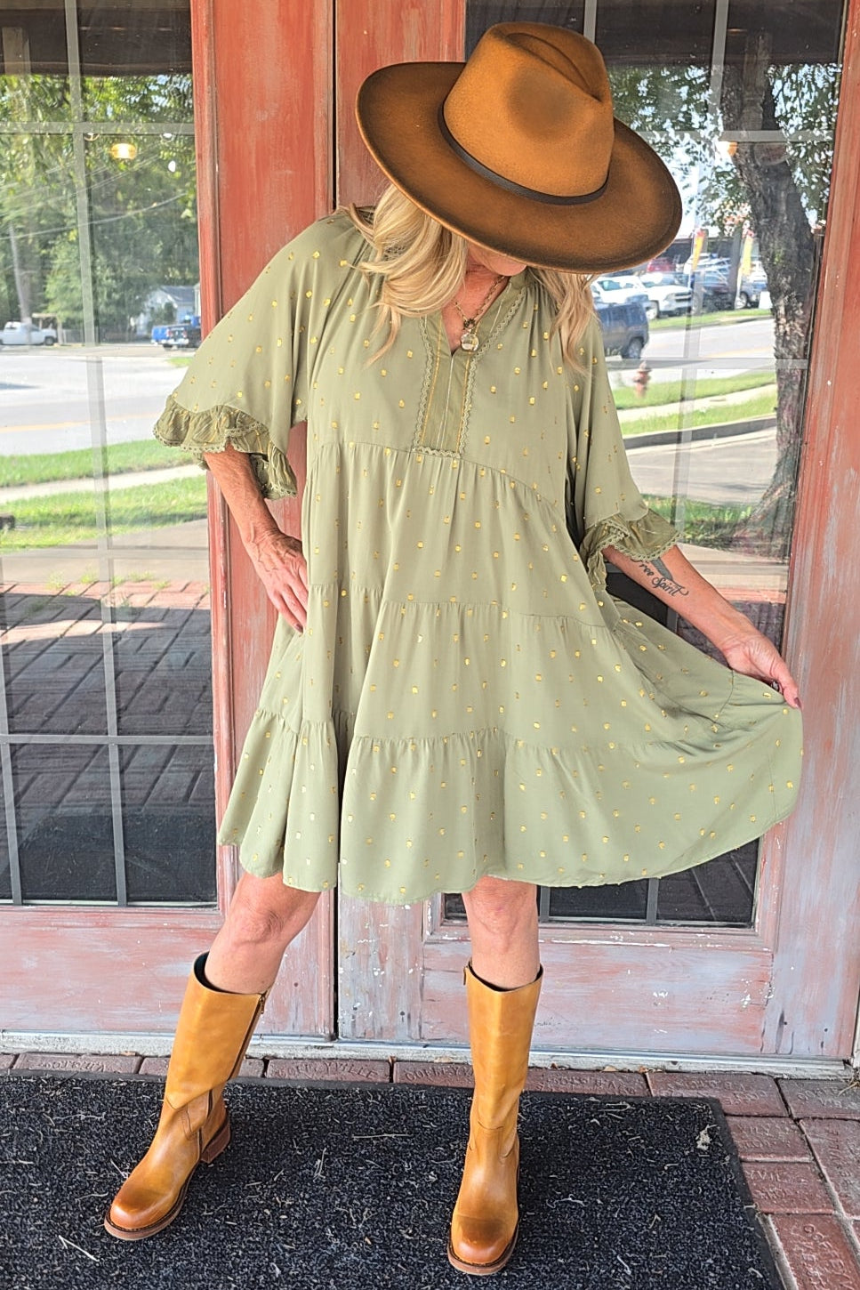 Gilded Sage Dress