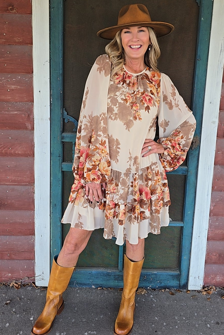 Autumn Breeze Tiered Dress