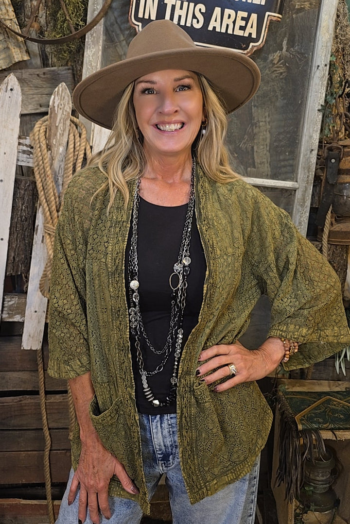 Shadowed Spruce Cotton Cardigan