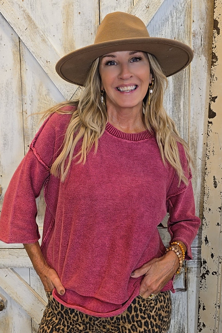 Cabernet Sweater Top