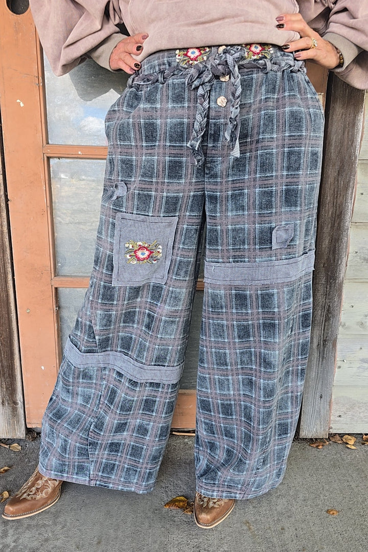 Rosalie Plaid Cotton Pants