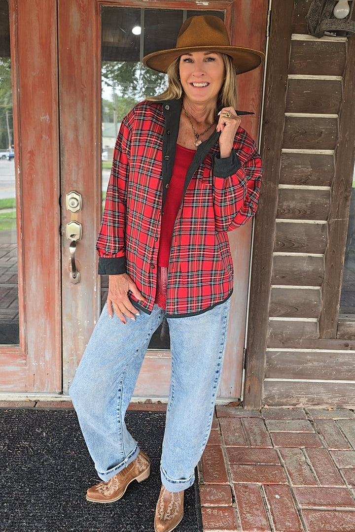 Seasons Greetings Reversible Shacket