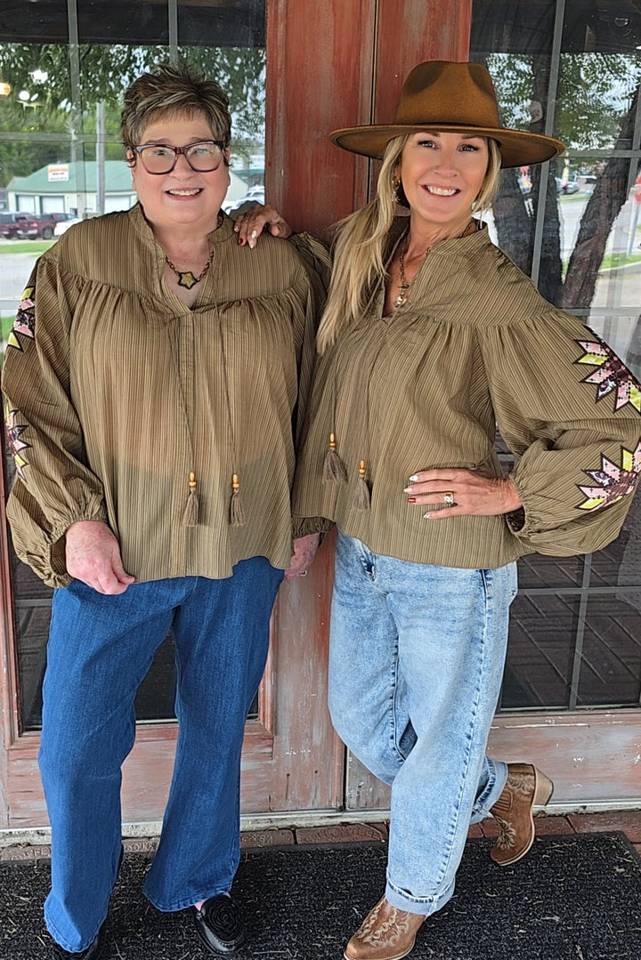 Heritage Star Sage Blouse
