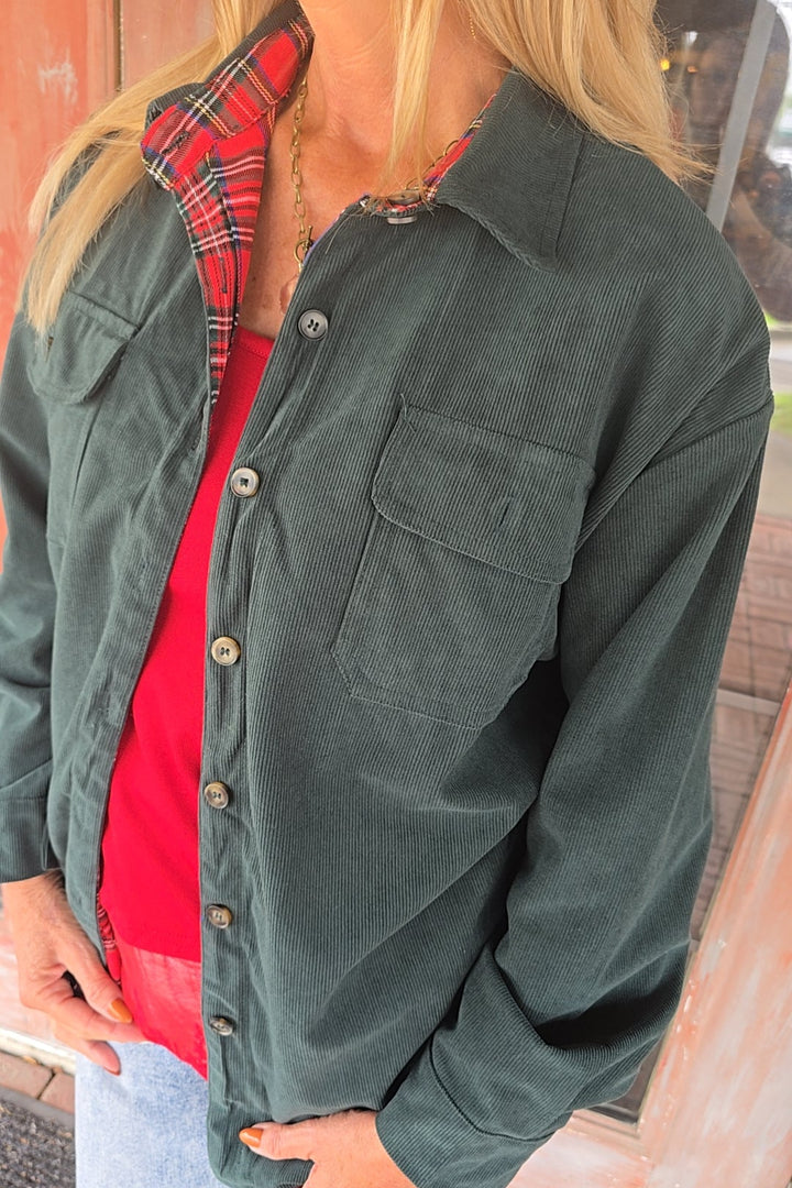 Seasons Greetings Reversible Shacket