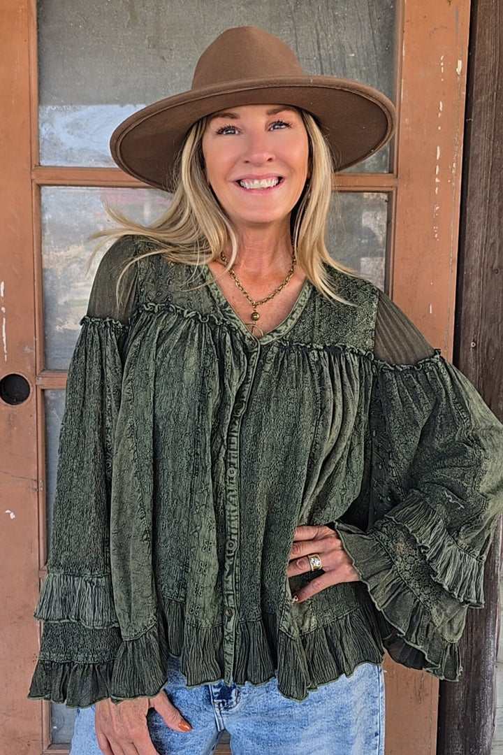 Moonmist Basil Blouse