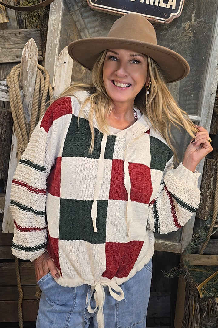 Yuletide Charm Hooded Sweater
