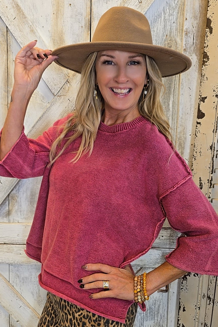 Cabernet Sweater Top