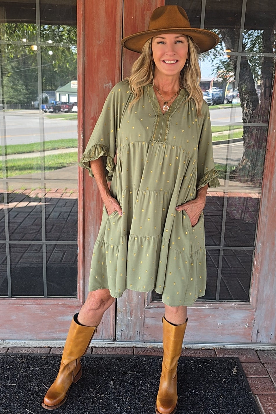 Gilded Sage Dress
