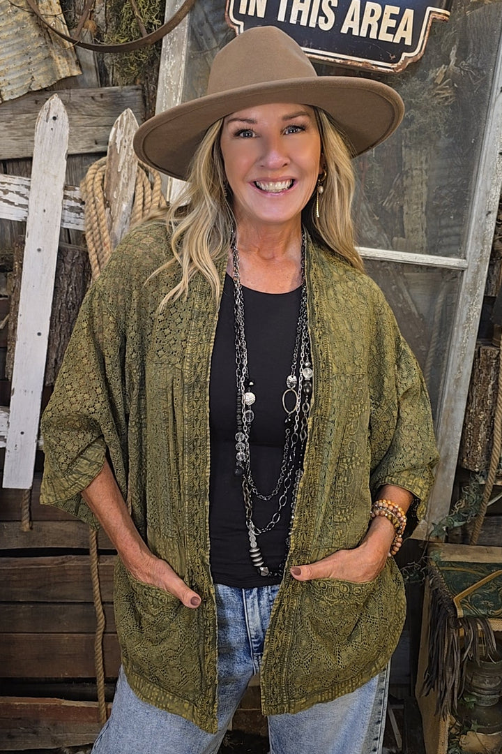 Shadowed Spruce Cotton Cardigan