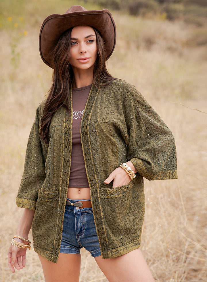 Shadowed Spruce Cotton Cardigan