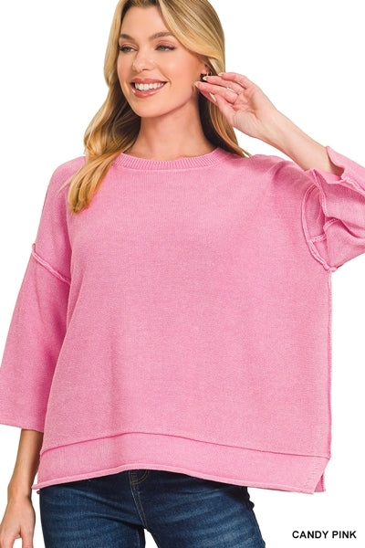 Candy Pink Sweater Top