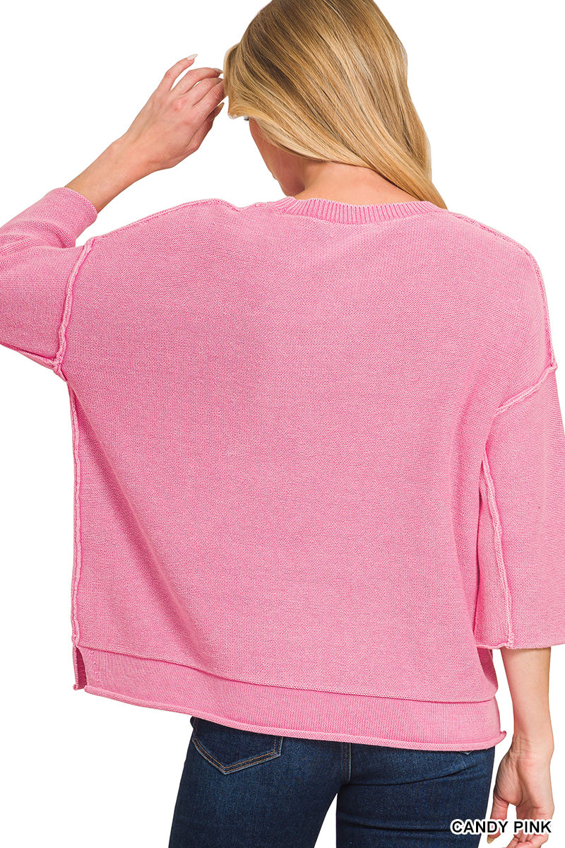 Candy Pink Sweater Top