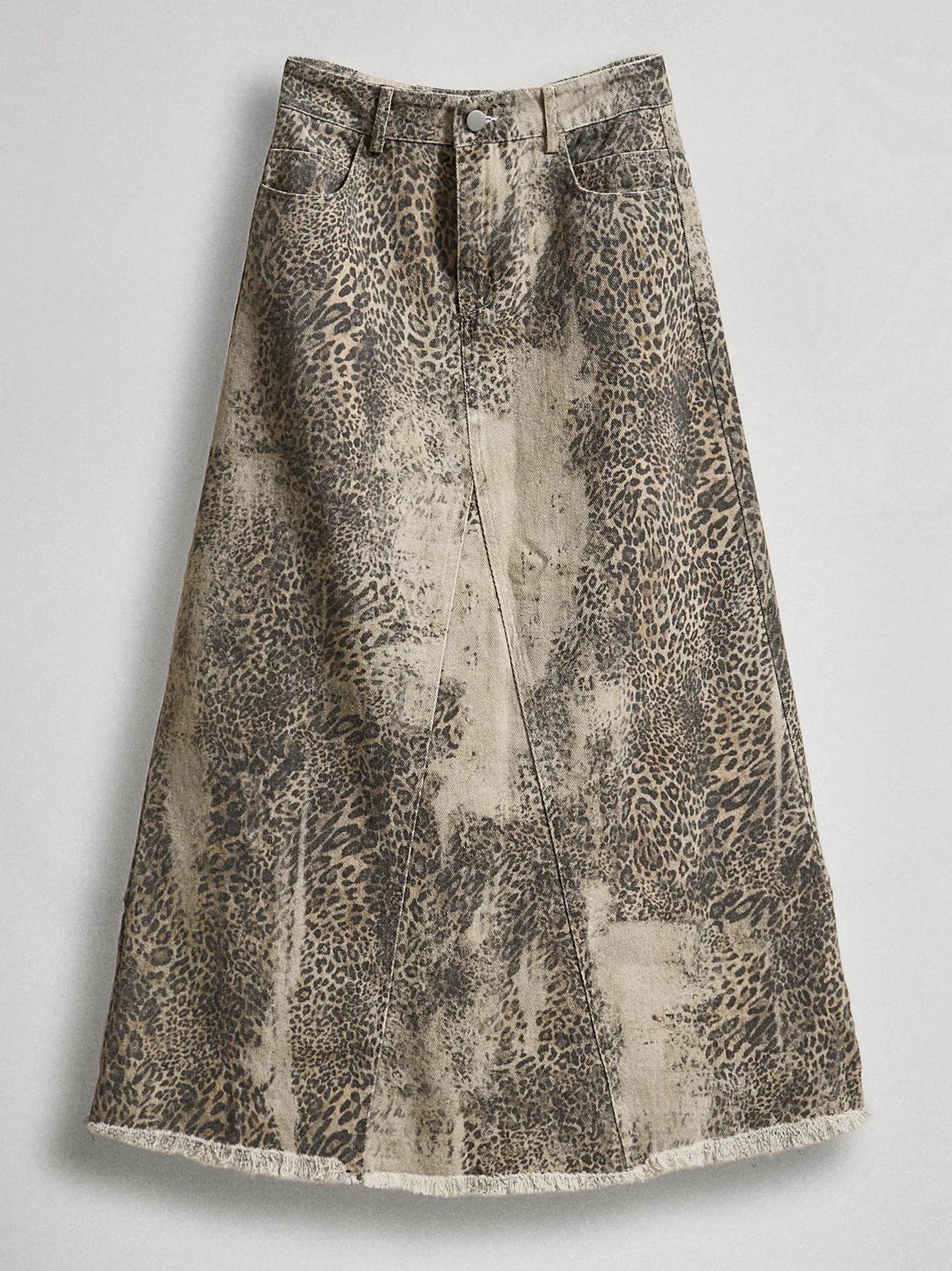 Leopard Lane Denim Skirt