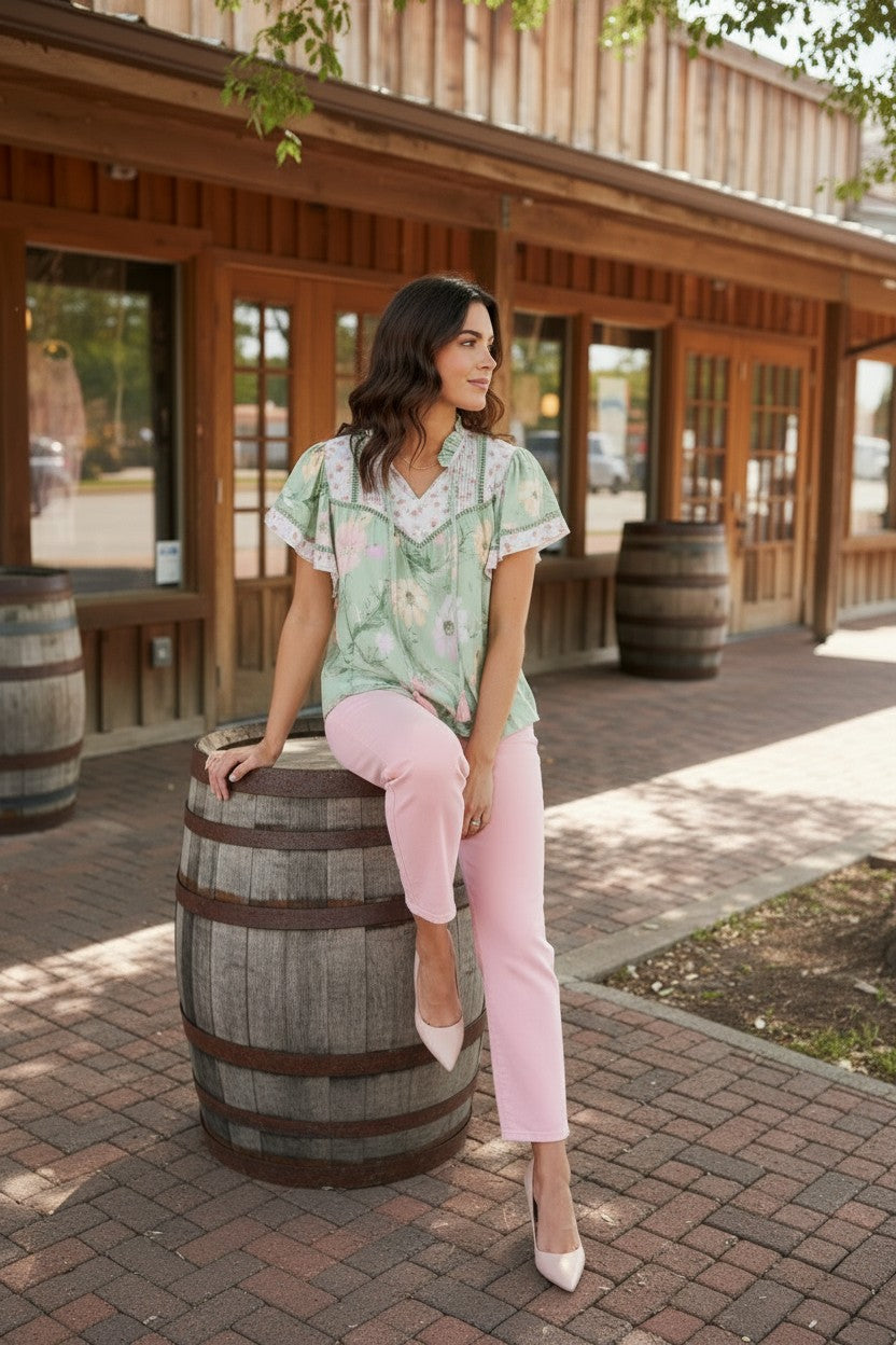 Summer Solstice Sage Blouse