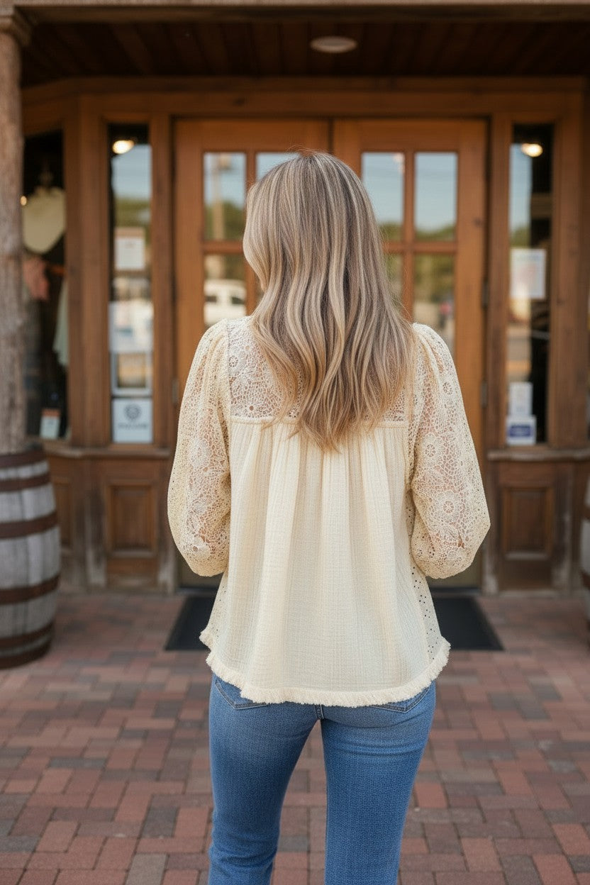 Cotton Daydream Eyelet Blouse