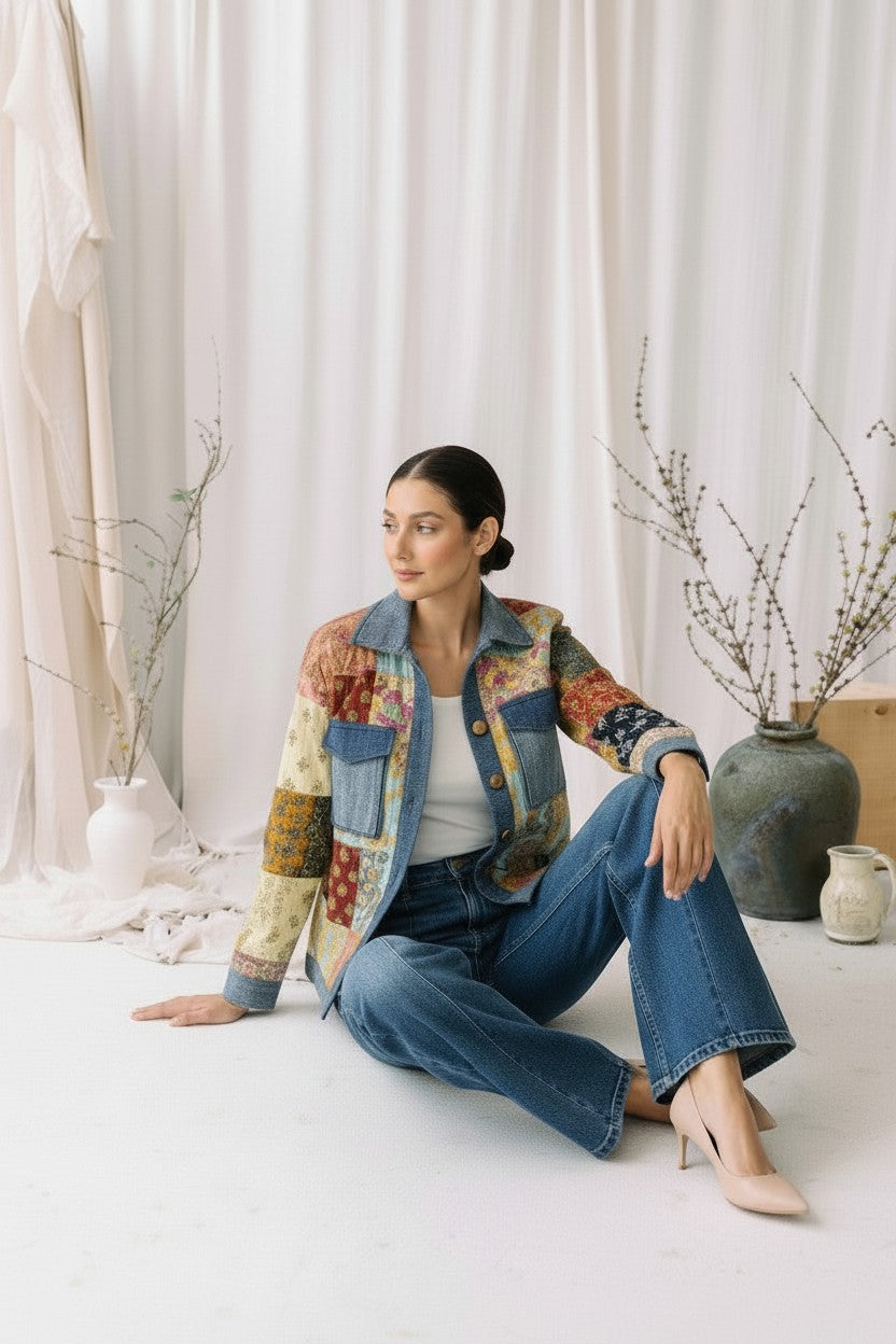 Painted Prairie Patchwork Lightweight Jacket