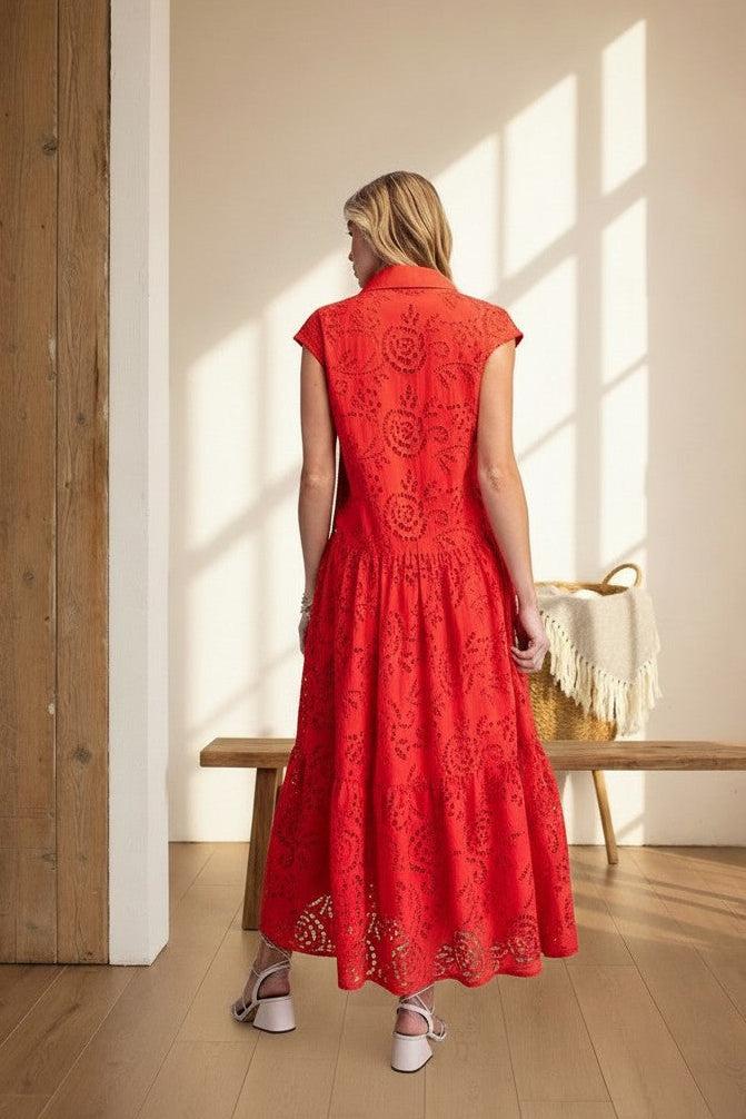 Prairie Rose Eyelet Dress