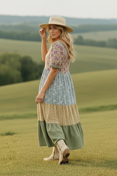 Sweetheart Floral Maxi Dress