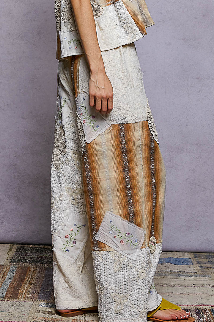 Mustard Plaid Cotton Pants