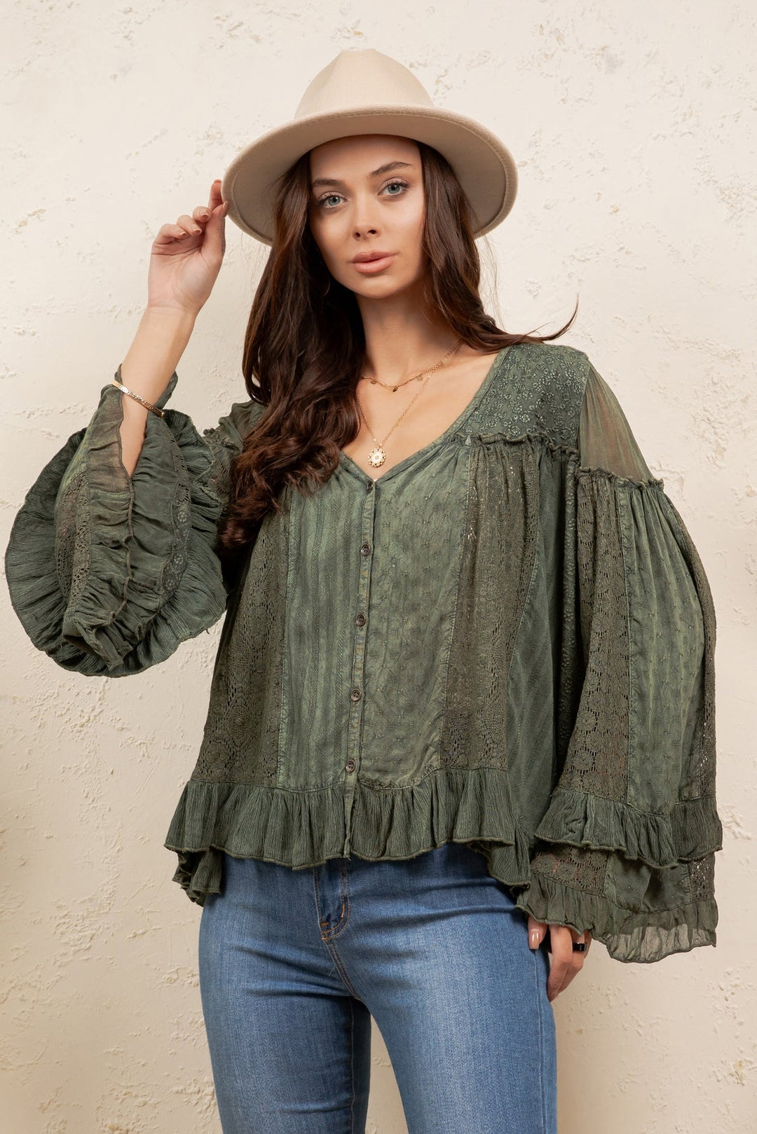 Moonmist Basil Blouse
