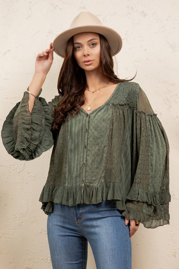 Moonmist Basil Blouse