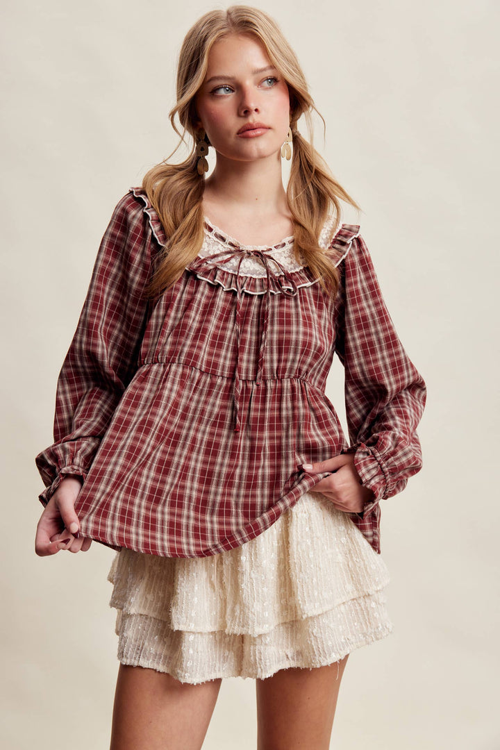 Thistlewood Plaid Blouse