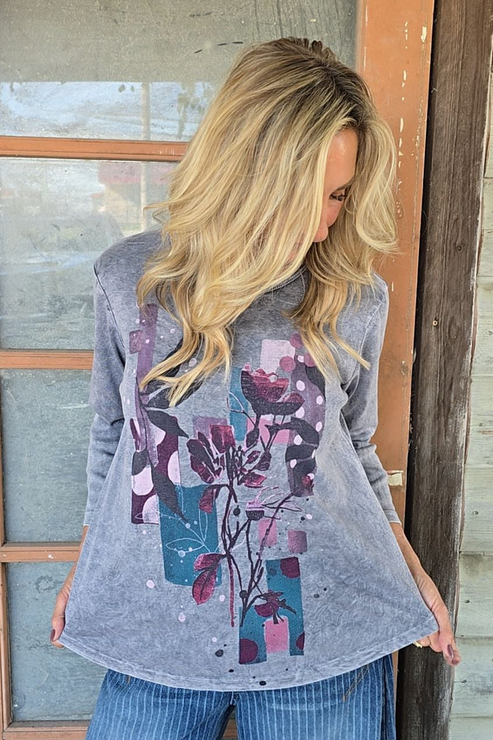 Amethyst Petal Cotton Tunic