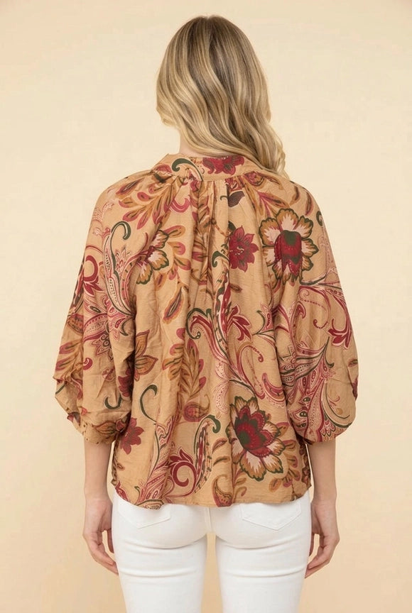 Canyon Ridge Floral Blouse