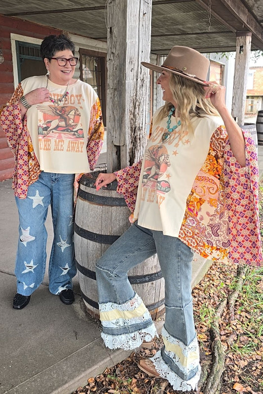 Take Me Away Poncho Blouse