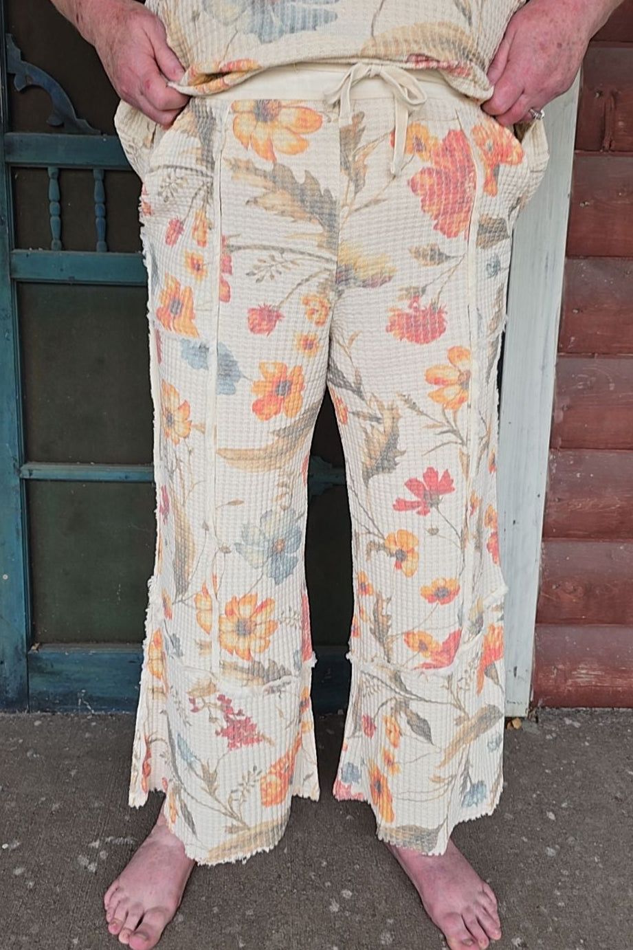Flower Market Amber Waffle Pants