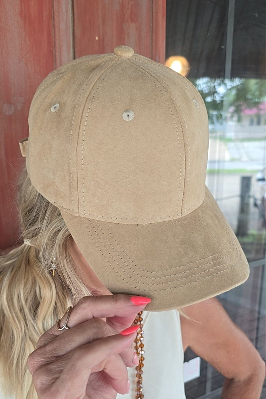 Sandstone Suede Baseball Cap