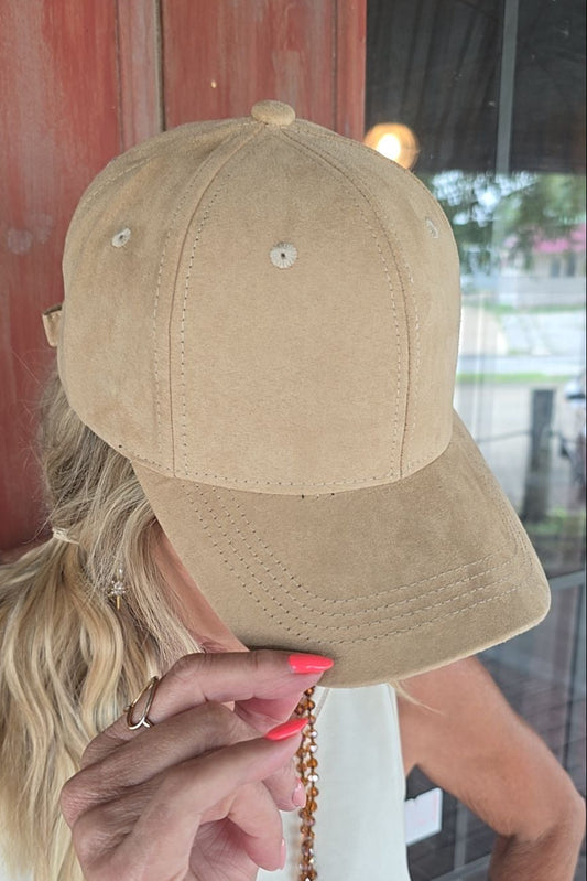 Sandstone Suede Baseball Cap