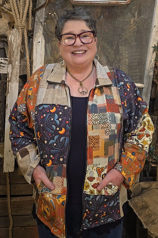 Peace, Love, & Patchwork Jacket