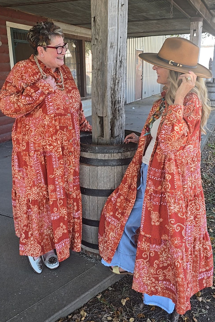Saffron Meadow Maxi Dress/Duster