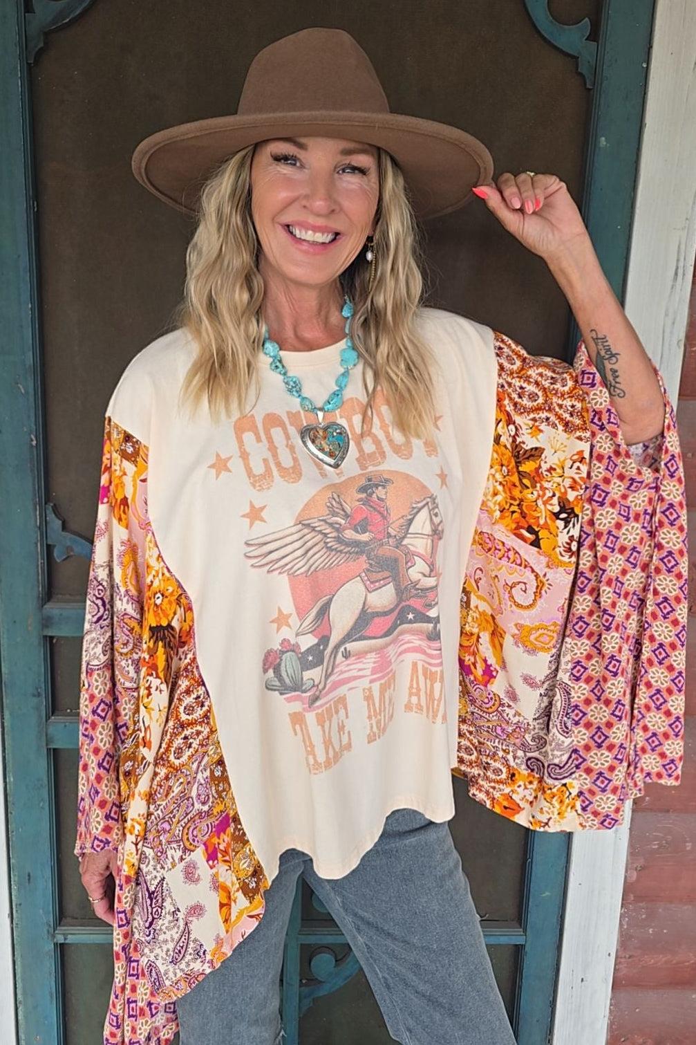 Take Me Away Poncho Blouse