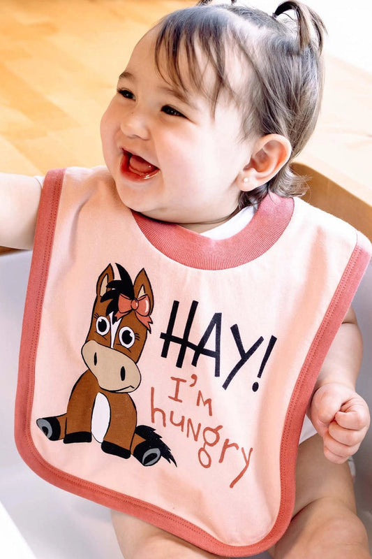 Hay! I'm Hungry Baby Bib