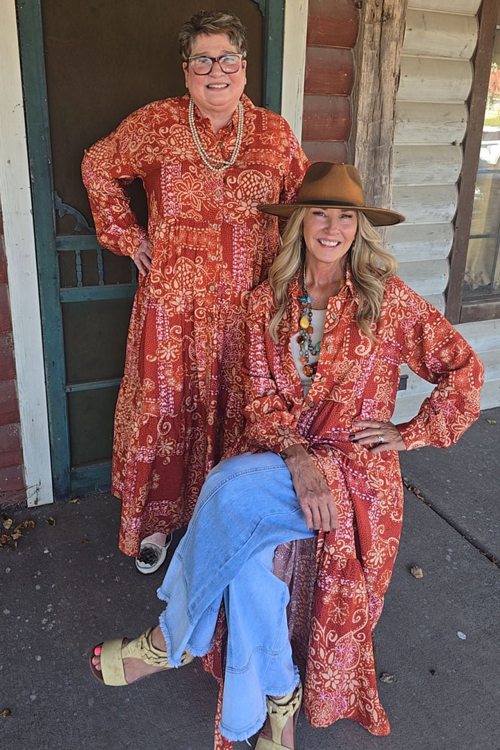 Saffron Meadow Maxi Dress/Duster