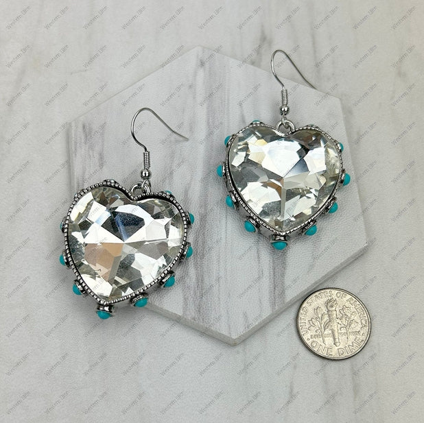 Sweetheart Teal Elegance Earrings