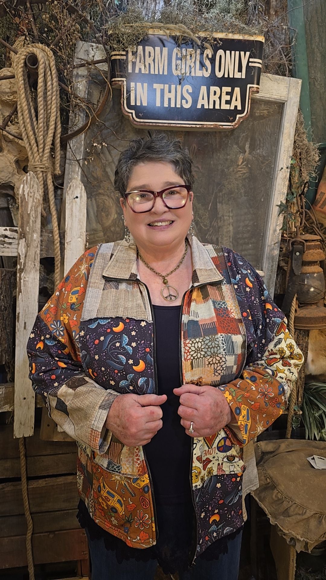 Peace, Love, & Patchwork Jacket